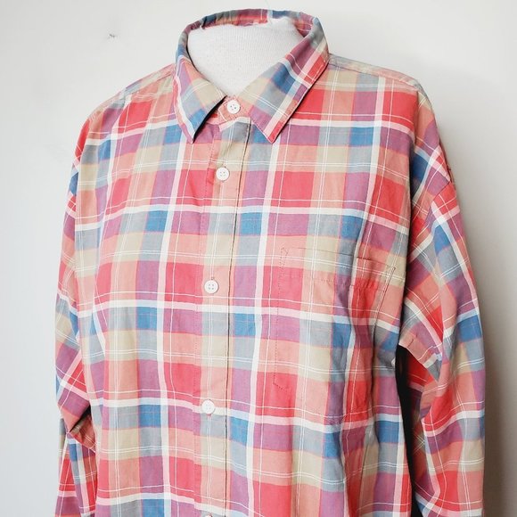 PATAGONIA Red/Blue Organic Cotton Plaid Shirt - Picture 4 of 8